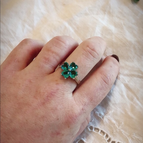 Blue-Green Aquamarine & Silver Ring - Picture 5 of 6